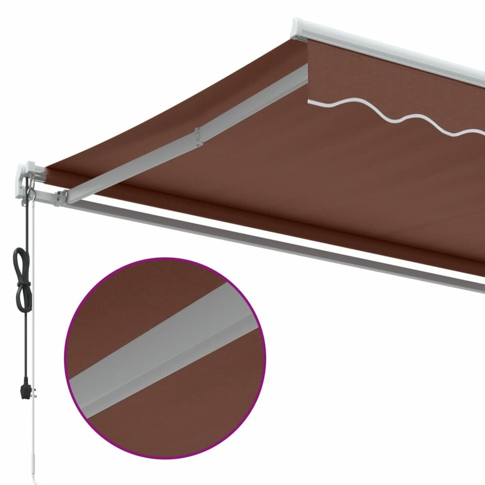 Luifel automatisch uittrekbaar 600x300 cm bruin