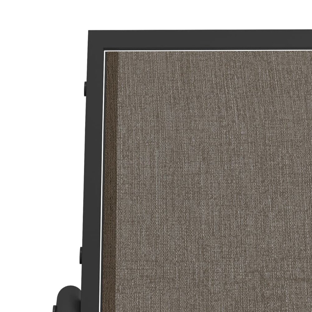 Schuifbank tuin 120,5x76x86,5 cm textielfolie en staal bruin