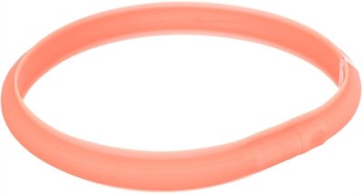 Trixie Lichtgevende Halsband Hond Flash Usb Silicone Koraal L-XL 70 CM 3 MM 2 ST