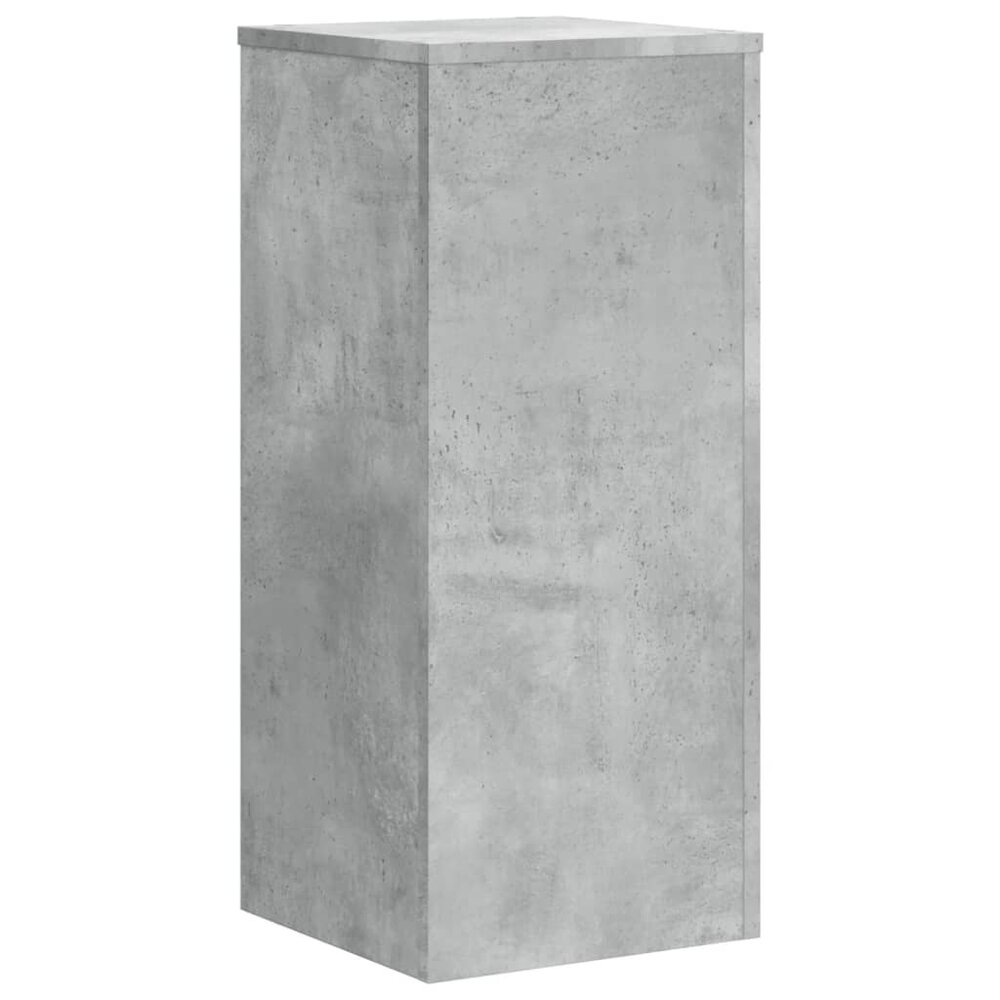 Plantenstandaards 2 st 30x30x70 cm bewerkt hout betongrijs