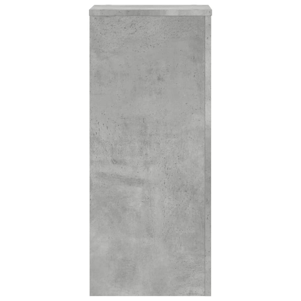 Plantenstandaards 2 st 30x30x70 cm bewerkt hout betongrijs