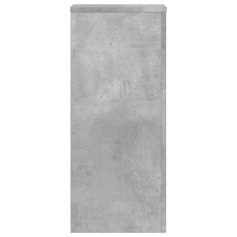 Plantenstandaards 2 st 30x30x70 cm bewerkt hout betongrijs