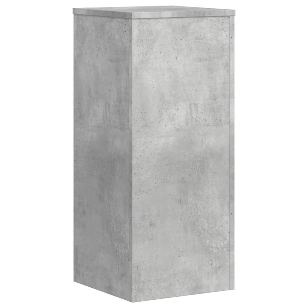 Plantenstandaards 2 st 30x30x70 cm bewerkt hout betongrijs