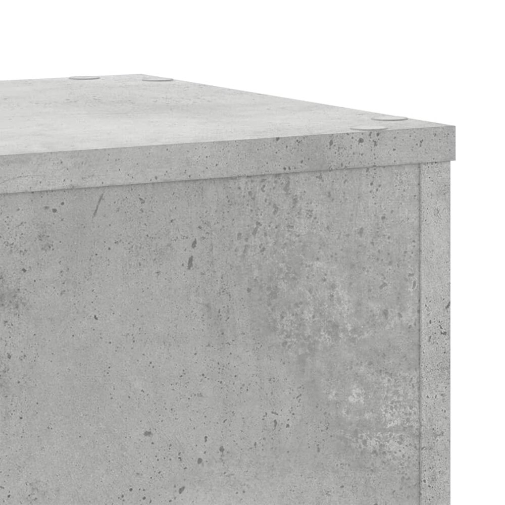 Plantenstandaards 2 st 30x30x70 cm bewerkt hout betongrijs