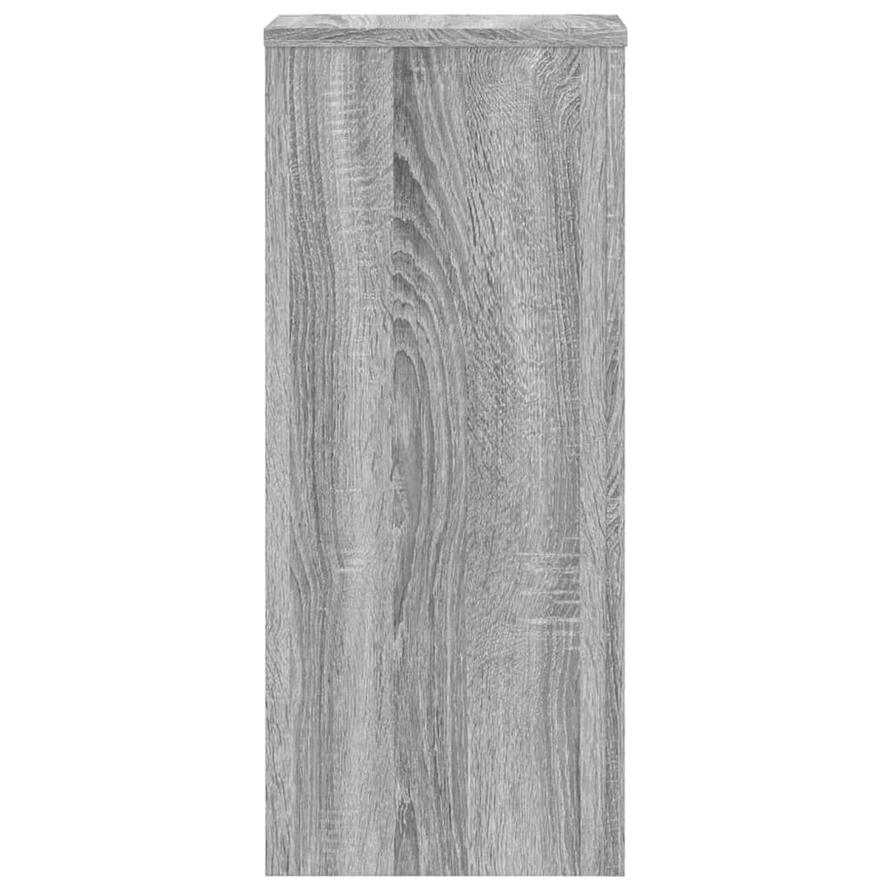 Plantenstandaards 2 st 30x30x70 cm bewerkt hout grijs sonoma