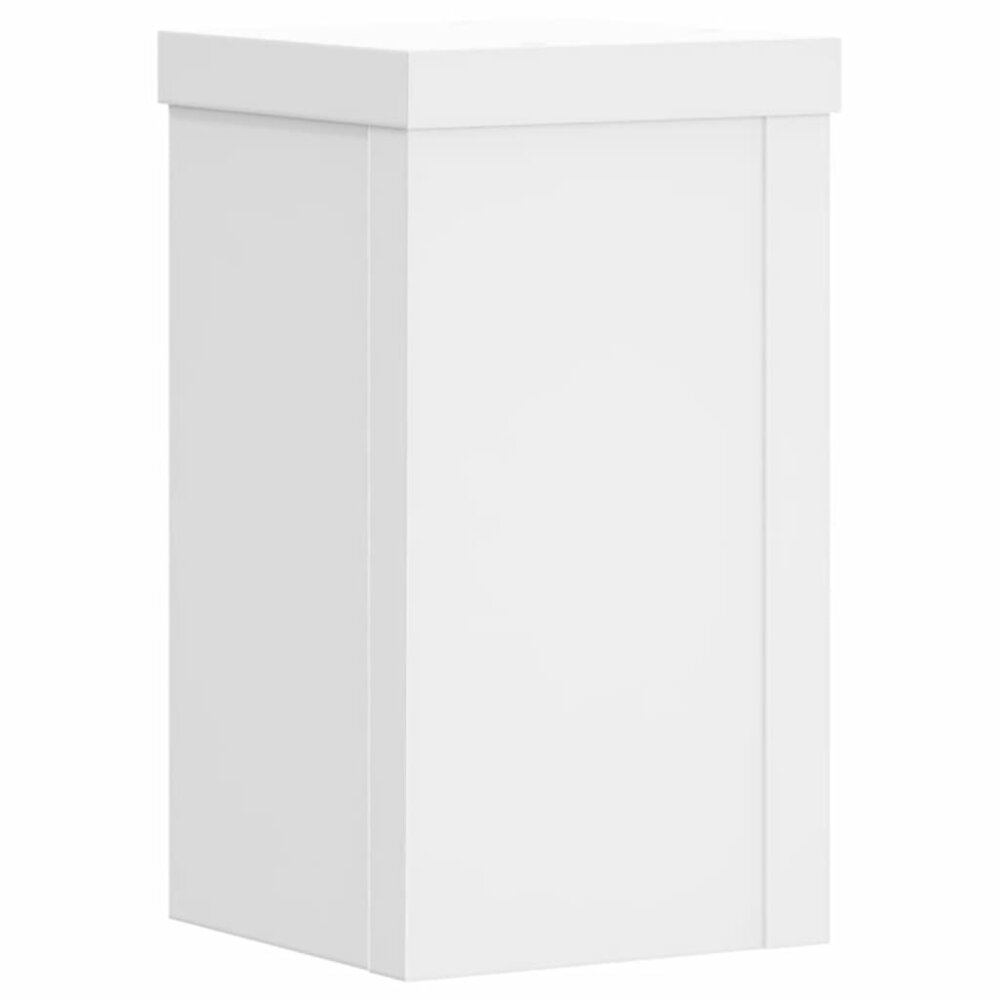 Plantenstandaards 2 st 10x10x18 cm bewerkt hout wit