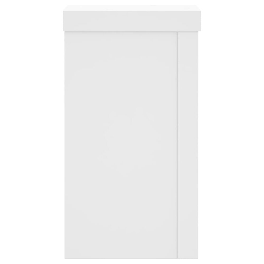 Plantenstandaards 2 st 10x10x18 cm bewerkt hout wit