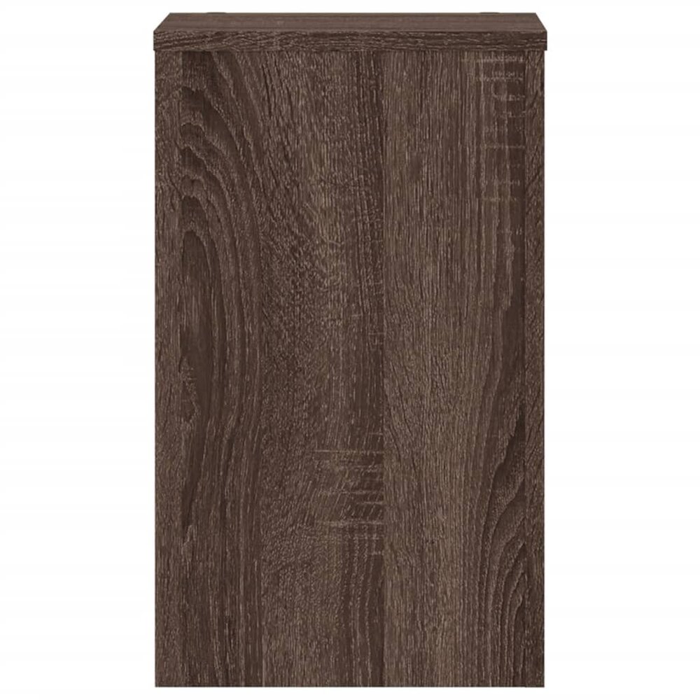 Plantenstandaards 2 st 30x30x50 cm bewerkt hout bruin eiken