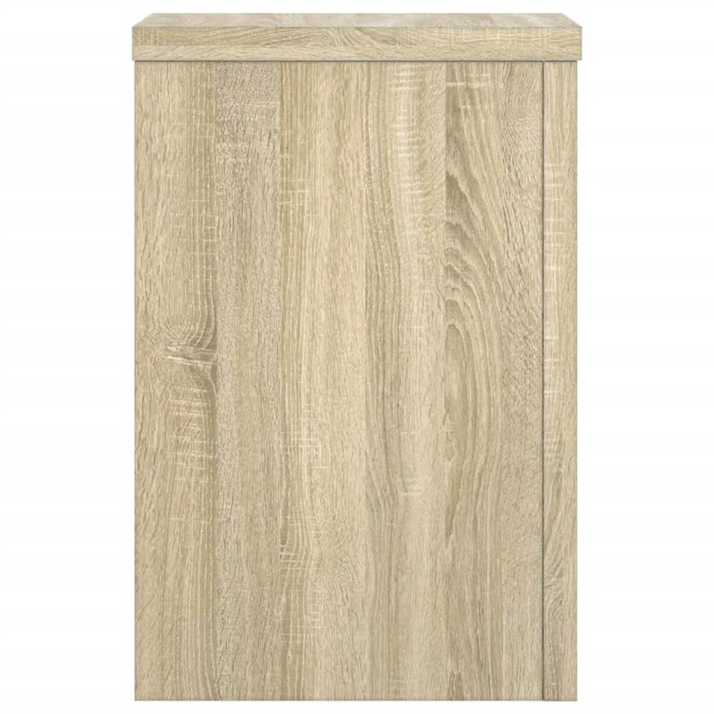 Plantenstandaards 2 st 25x25x35 cm bewerkt hout sonoma eiken