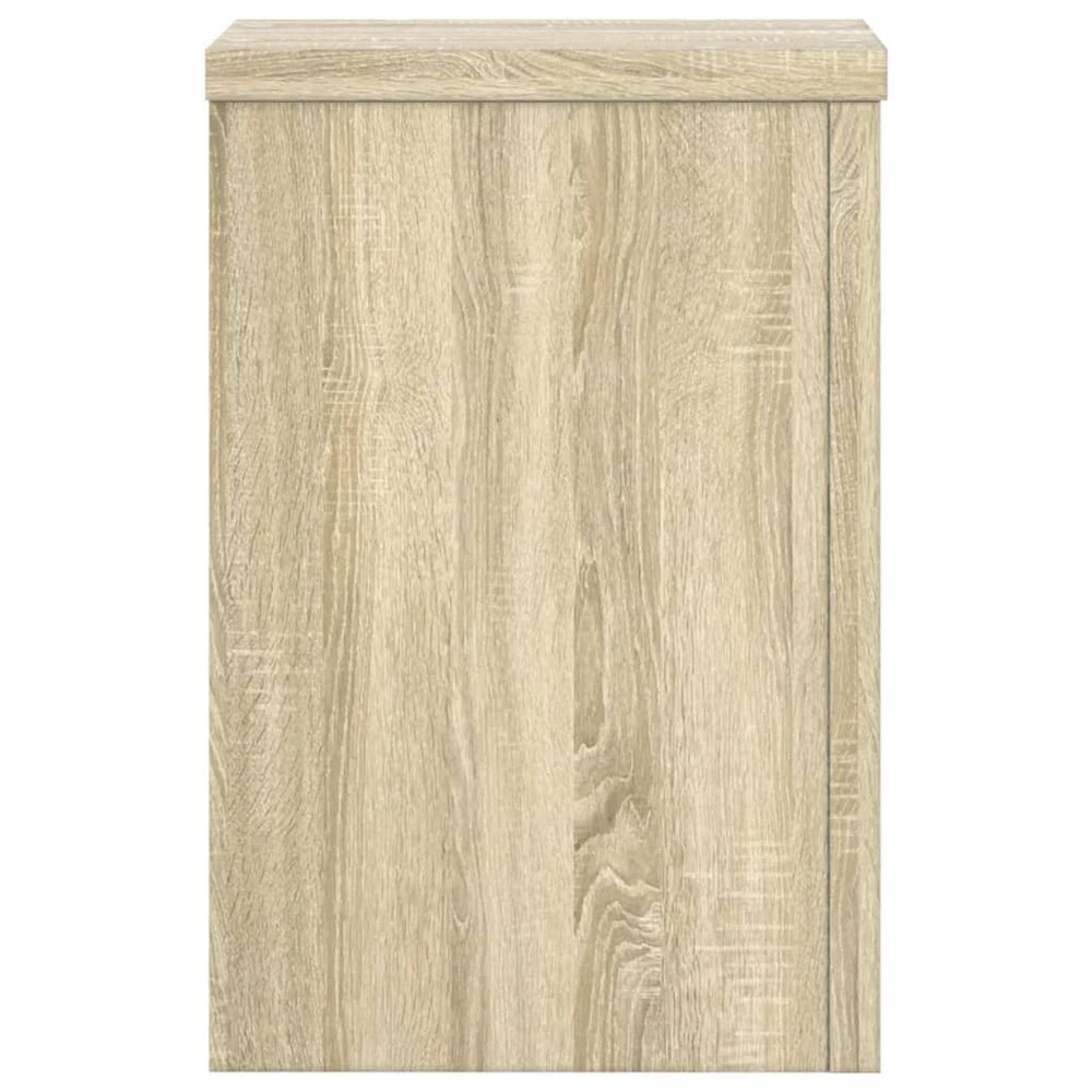 Plantenstandaards 2 st 25x25x35 cm bewerkt hout sonoma eiken