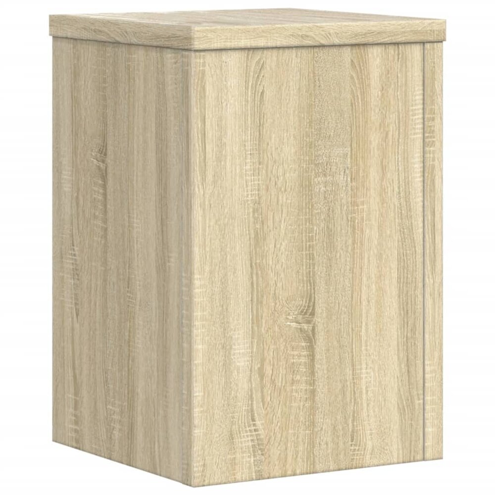 Plantenstandaards 2 st 25x25x35 cm bewerkt hout sonoma eiken