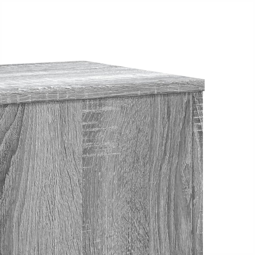 Plantenstandaard 33x33x100 cm bewerkt hout grijs sonoma eiken
