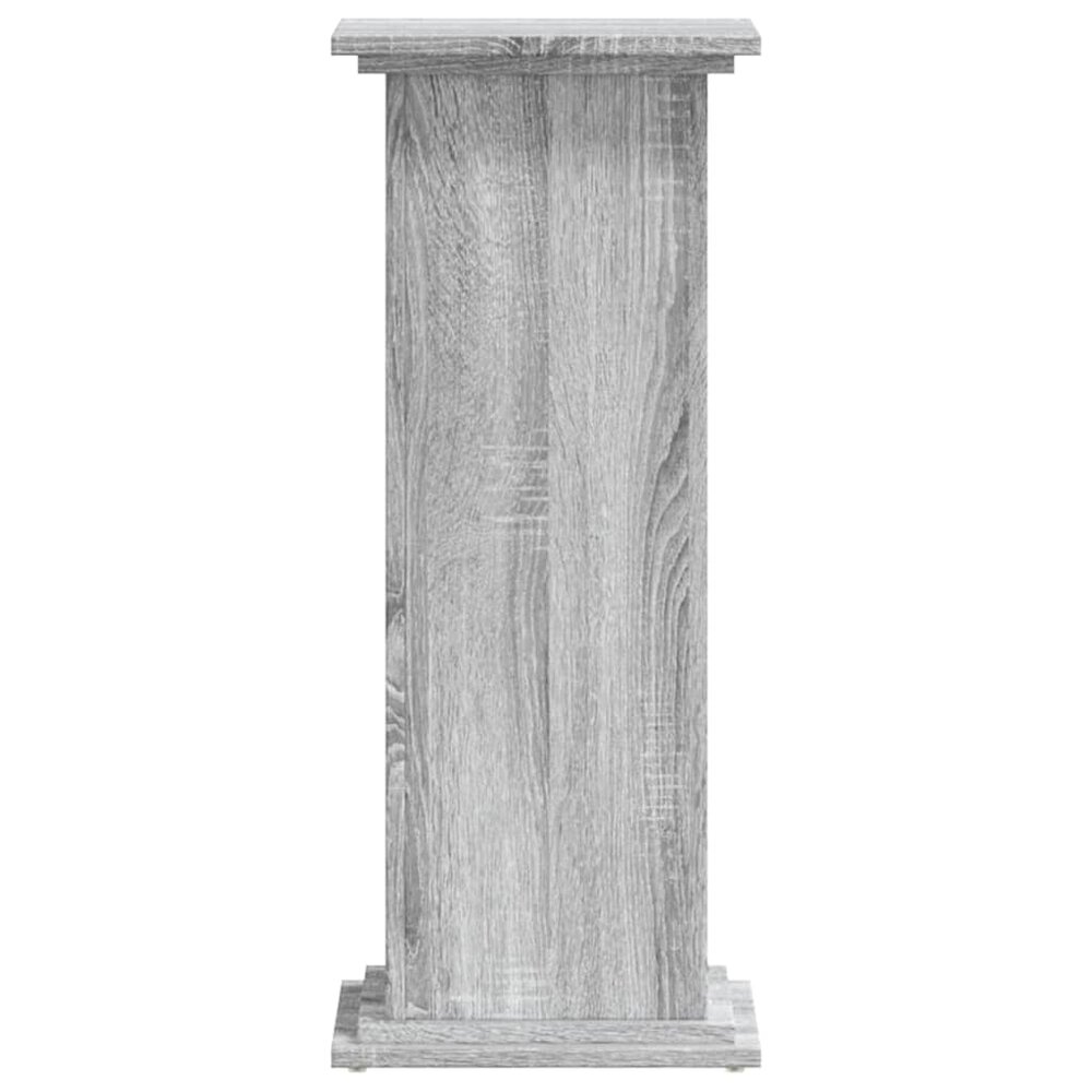 Plantenstandaard 33x33x80 cm bewerkt hout grijs sonoma eiken