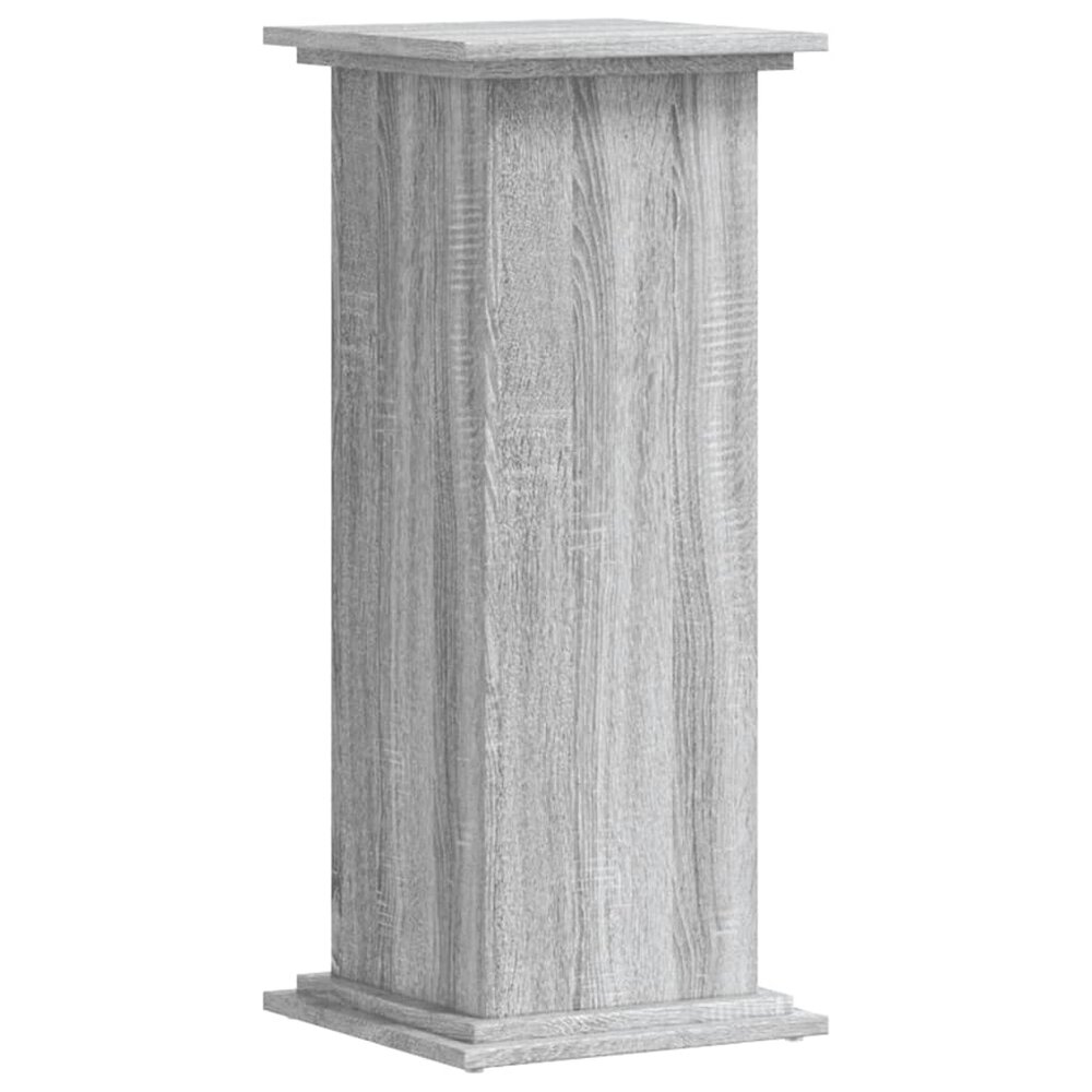 Plantenstandaard 33x33x80 cm bewerkt hout grijs sonoma eiken
