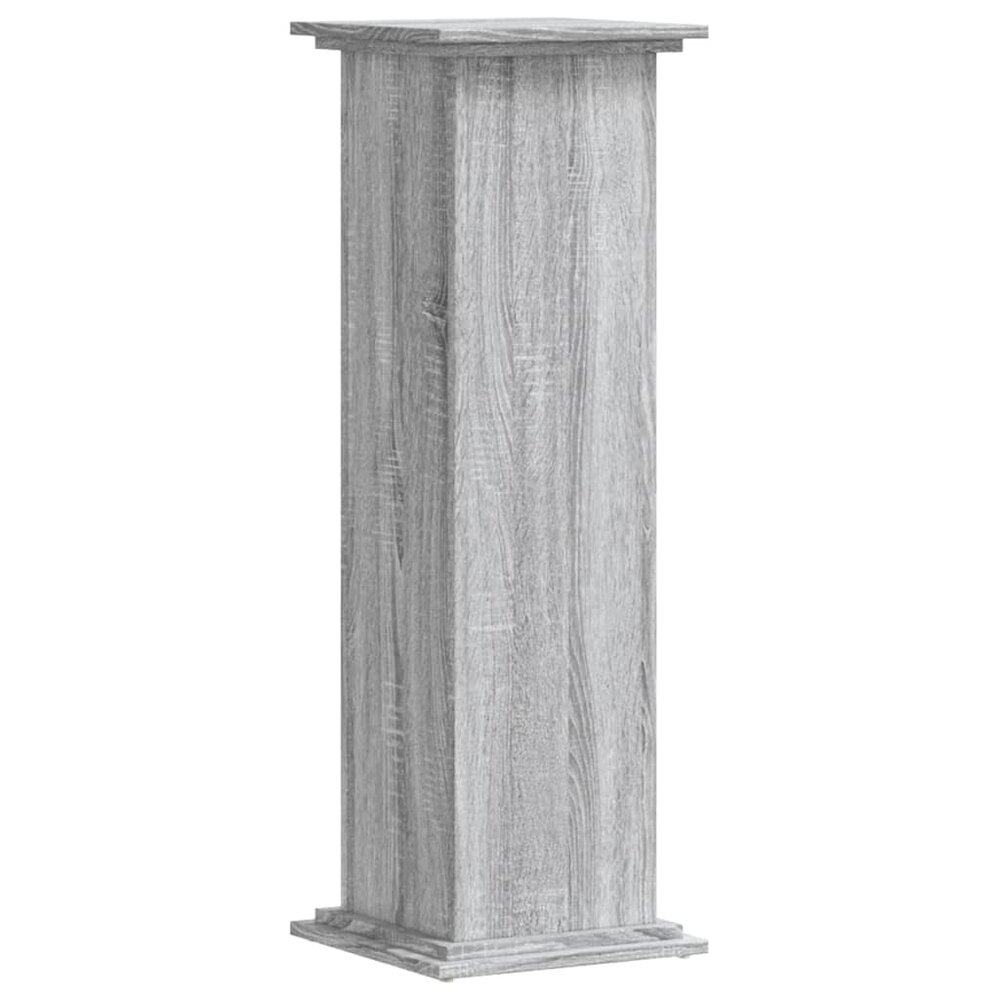 Plantenstandaard 33x33x100 cm bewerkt hout grijs sonoma eiken