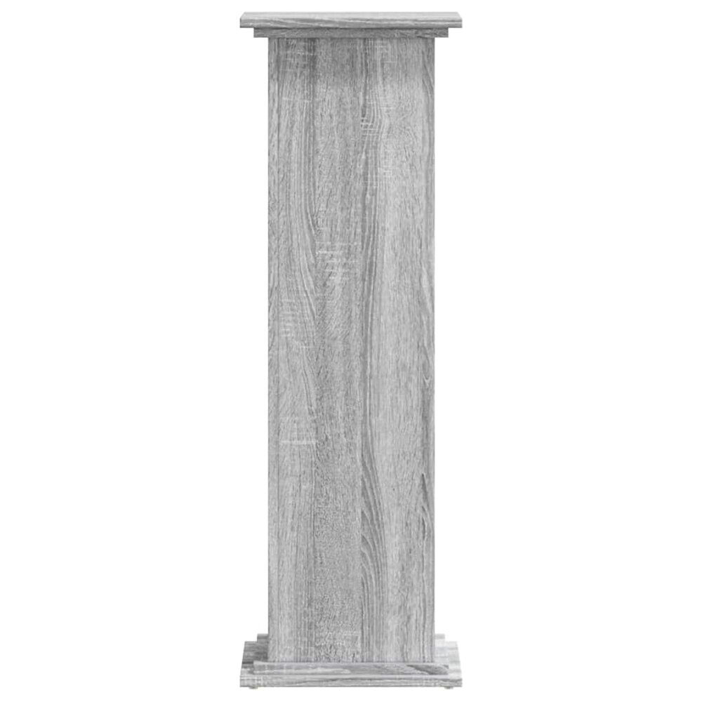 Plantenstandaard 33x33x100 cm bewerkt hout grijs sonoma eiken