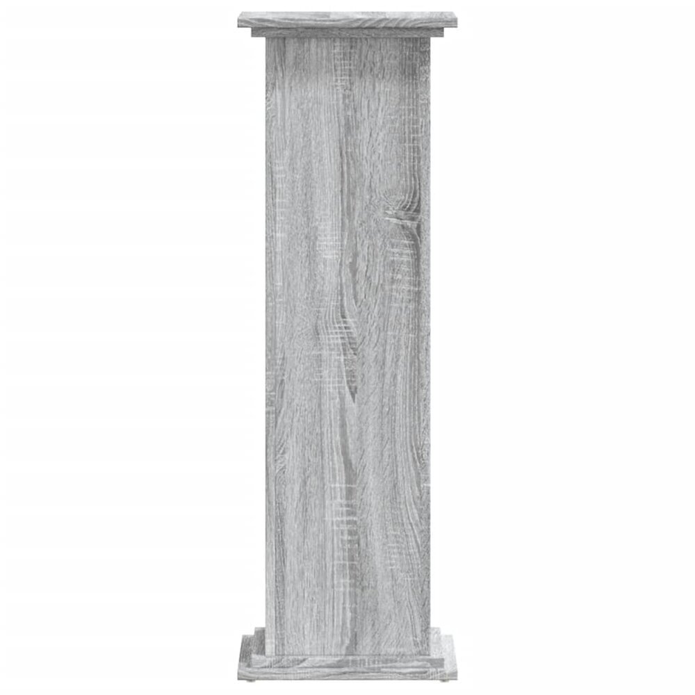 Plantenstandaard 33x33x100 cm bewerkt hout grijs sonoma eiken
