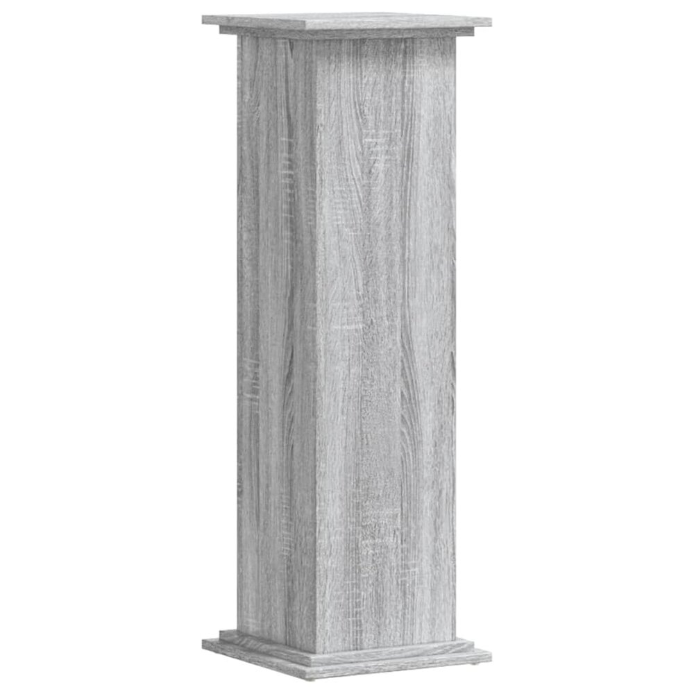 Plantenstandaard 33x33x100 cm bewerkt hout grijs sonoma eiken