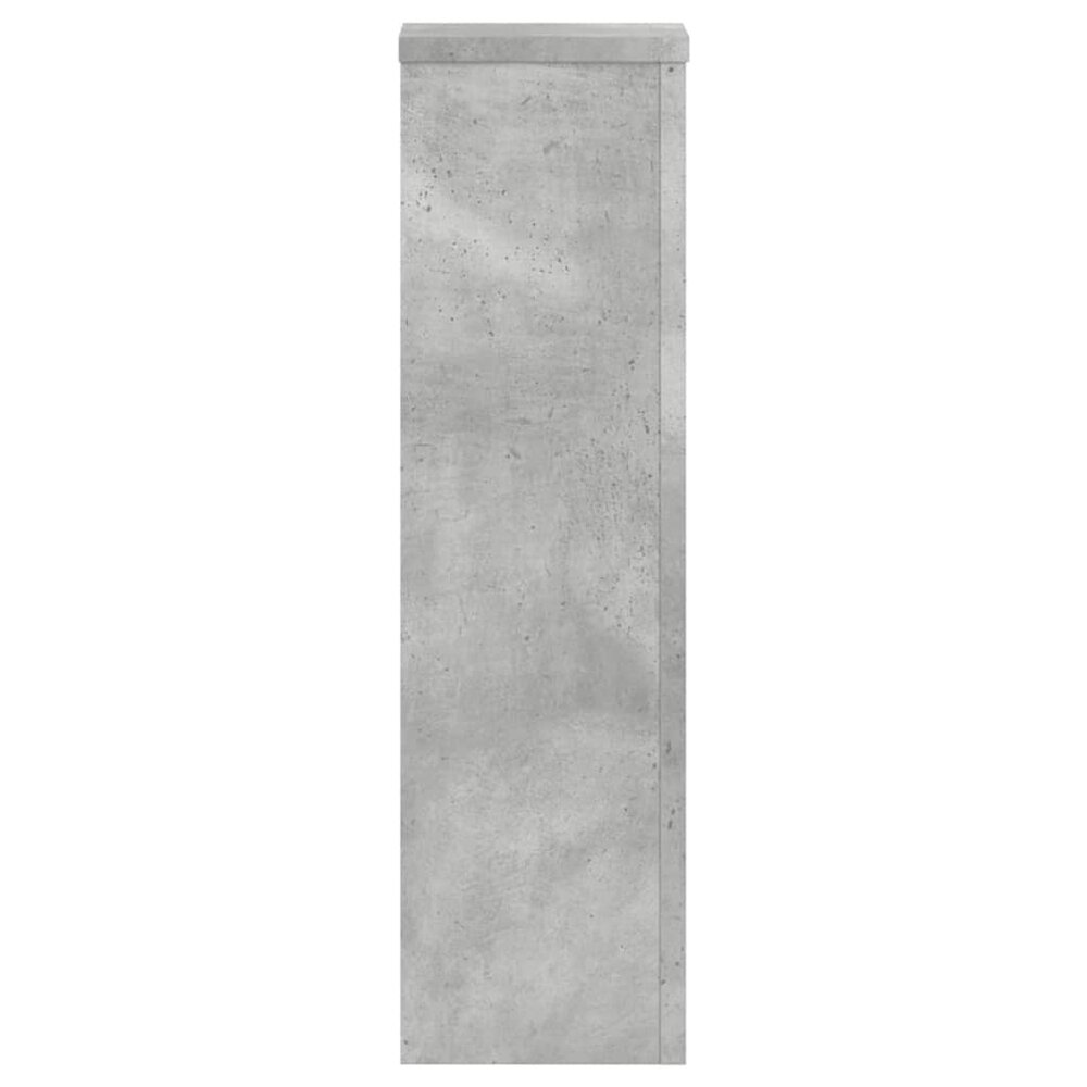 Plantenstandaards 2 st 17x17x60 cm bewerkt hout betongrijs