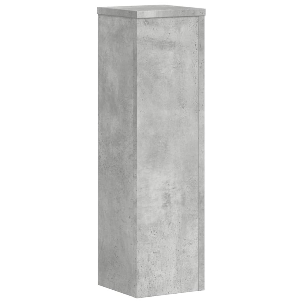 Plantenstandaards 2 st 17x17x60 cm bewerkt hout betongrijs
