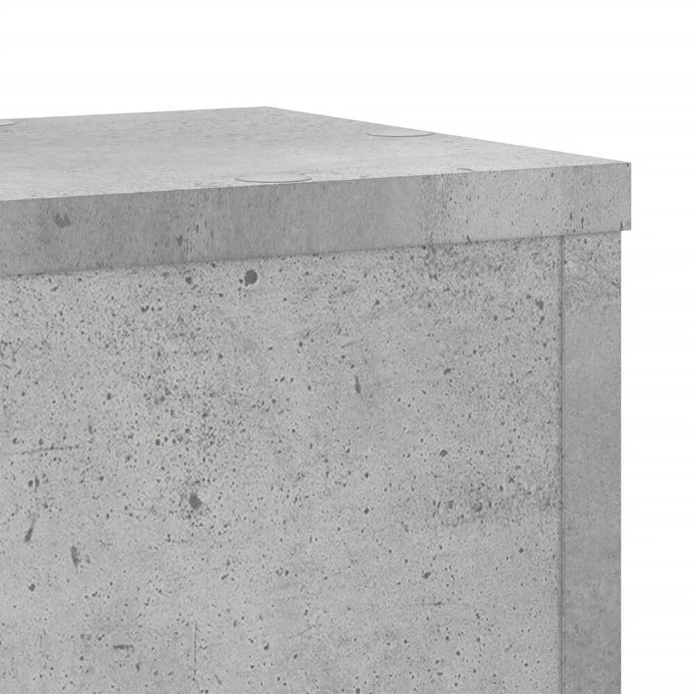 Plantenstandaards 2 st 17x17x60 cm bewerkt hout betongrijs