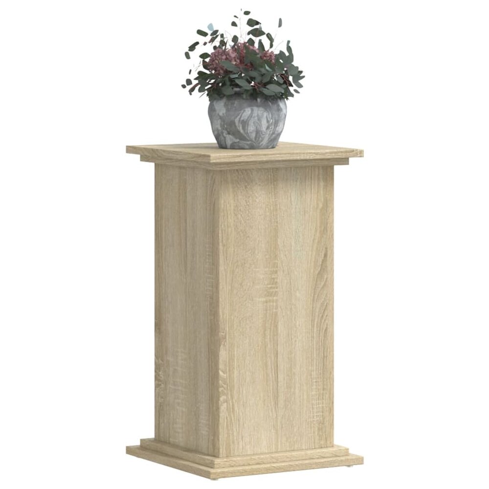 Plantenstandaard 33x33x60 cm bewerkt hout sonoma eikenkleurig