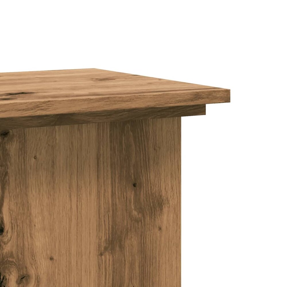 Plantenstandaard 33x33x60 cm bewerkt hout artisanaal eiken
