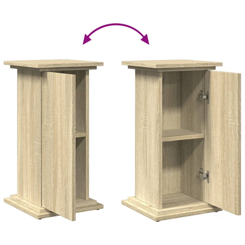 Sokkel met opbergruimte 31x30x60 cm bewerkt hout sonoma eiken