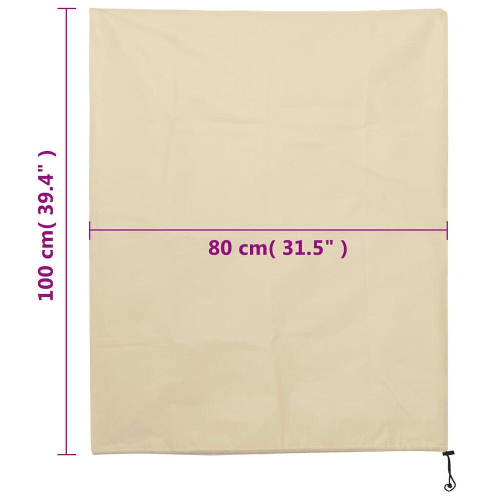 Plantenhoezen met trekkoord 8 st 70 g/m&sup2; 0,8x1 m