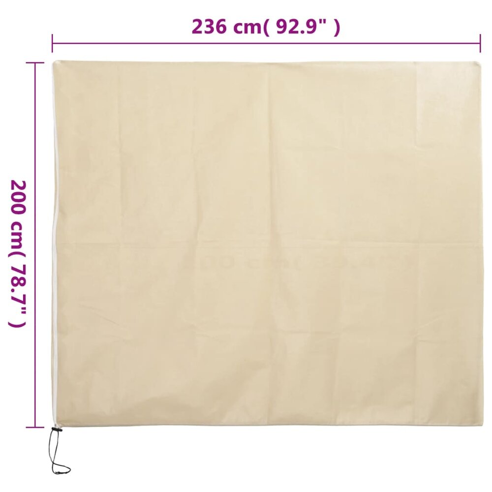 Plantenhoezen met ritssluiting 4 st 70 g/m&sup2; 2,36x2 m