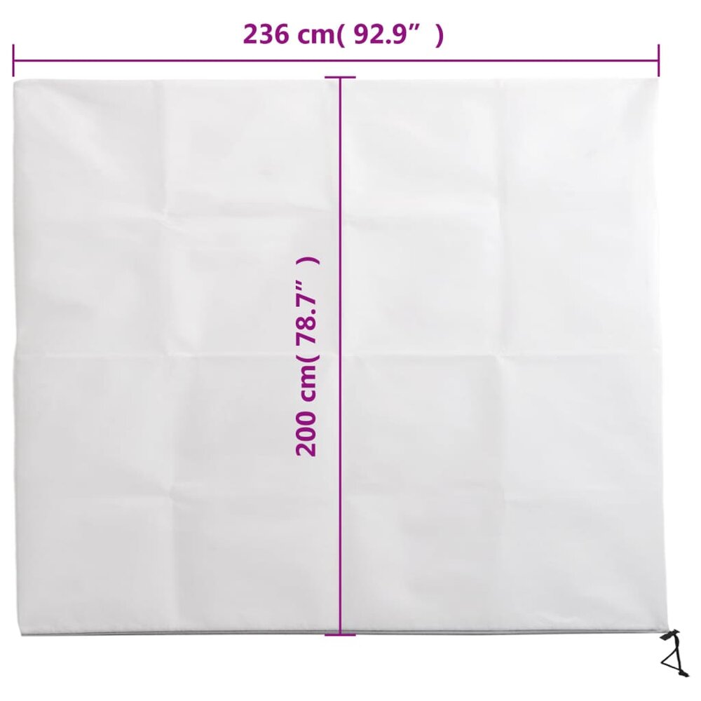 Plantenhoezen met ritssluiting 10 st 70 g/m&sup2; 2,36x2 m