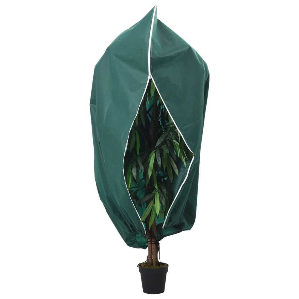 Plantenhoezen met ritssluiting 2 st 70 g/m&sup2; 3,93x3,5 m