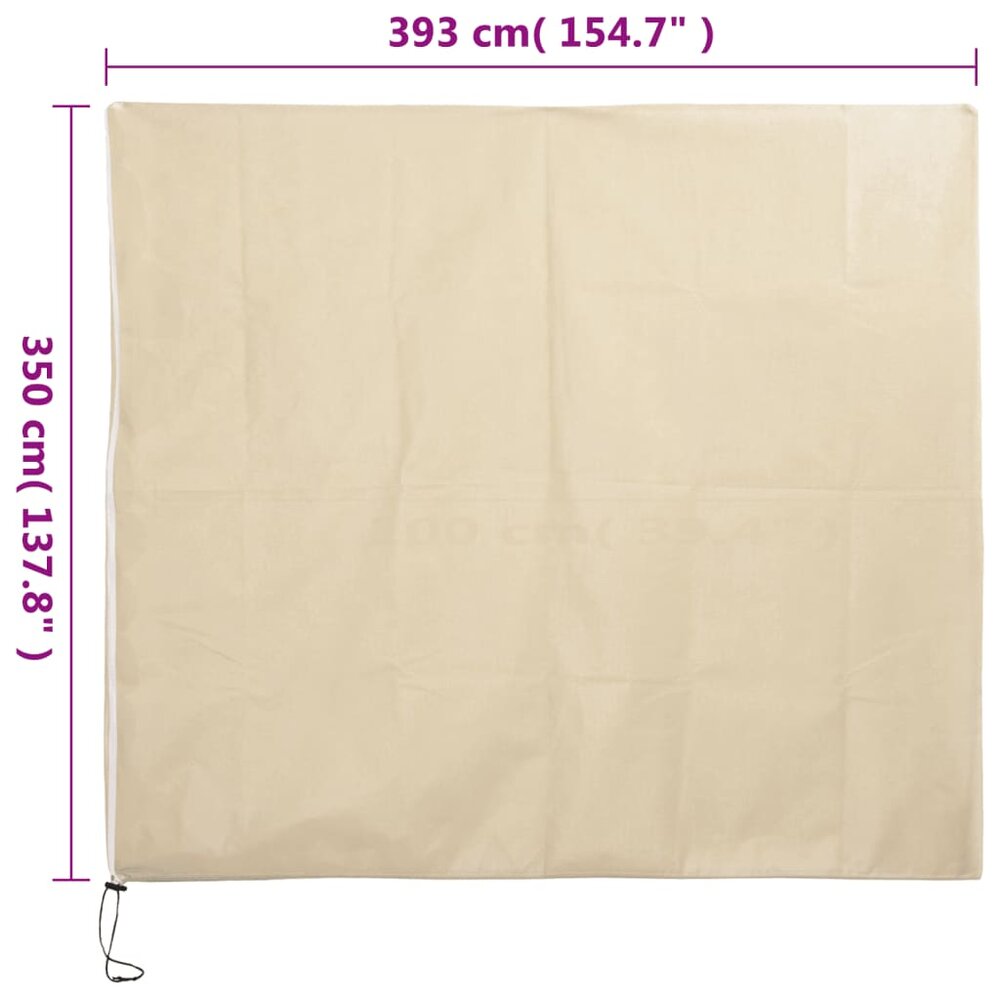 Plantenhoezen met ritssluiting 70 g/m&sup2; 3,93x3,5 m