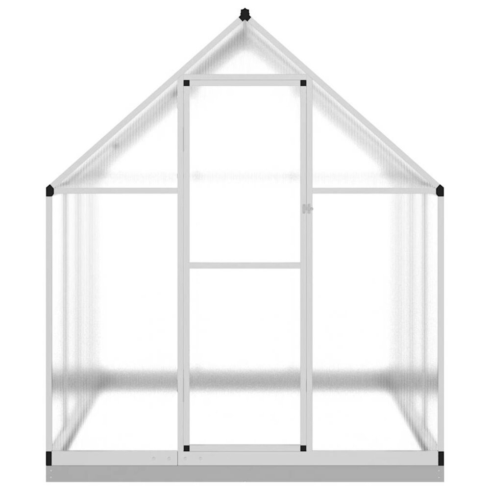 Tuinkas met basisframe 224x169x202 cm aluminium zilverkleurig