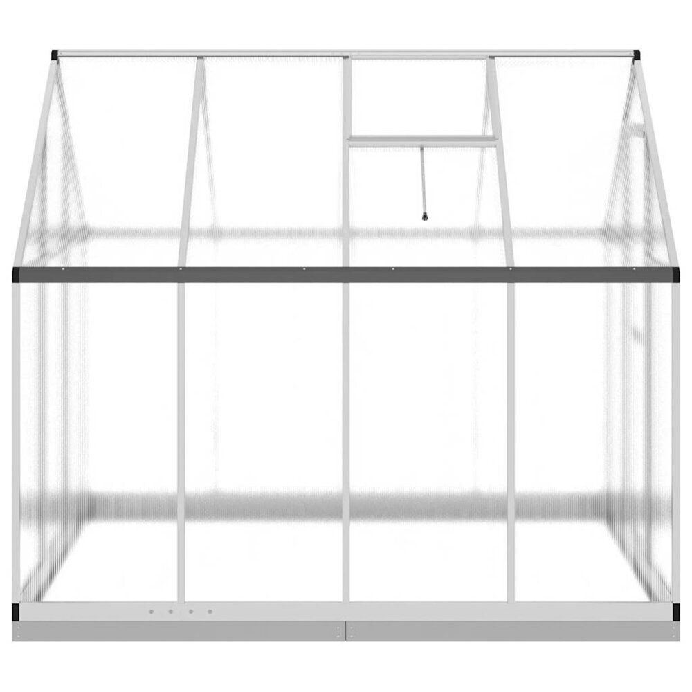 Tuinkas met basisframe 224x169x202 cm aluminium zilverkleurig