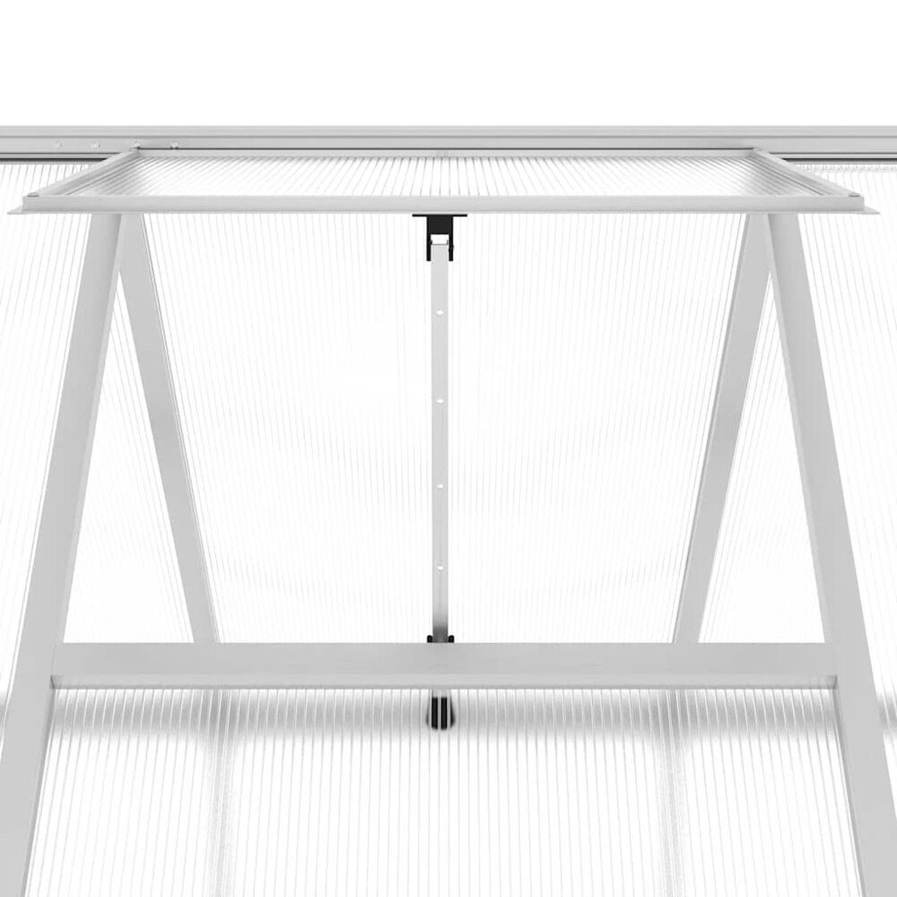 Tuinkas met basisframe 224x169x202 cm aluminium zilverkleurig