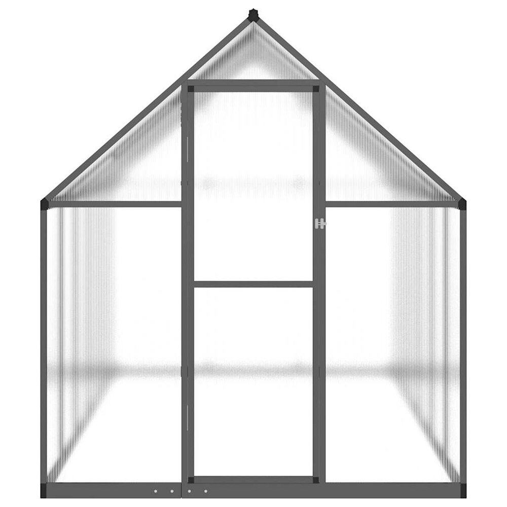 Tuinkas met basisframe 334x169x195 cm aluminium antracietkleur