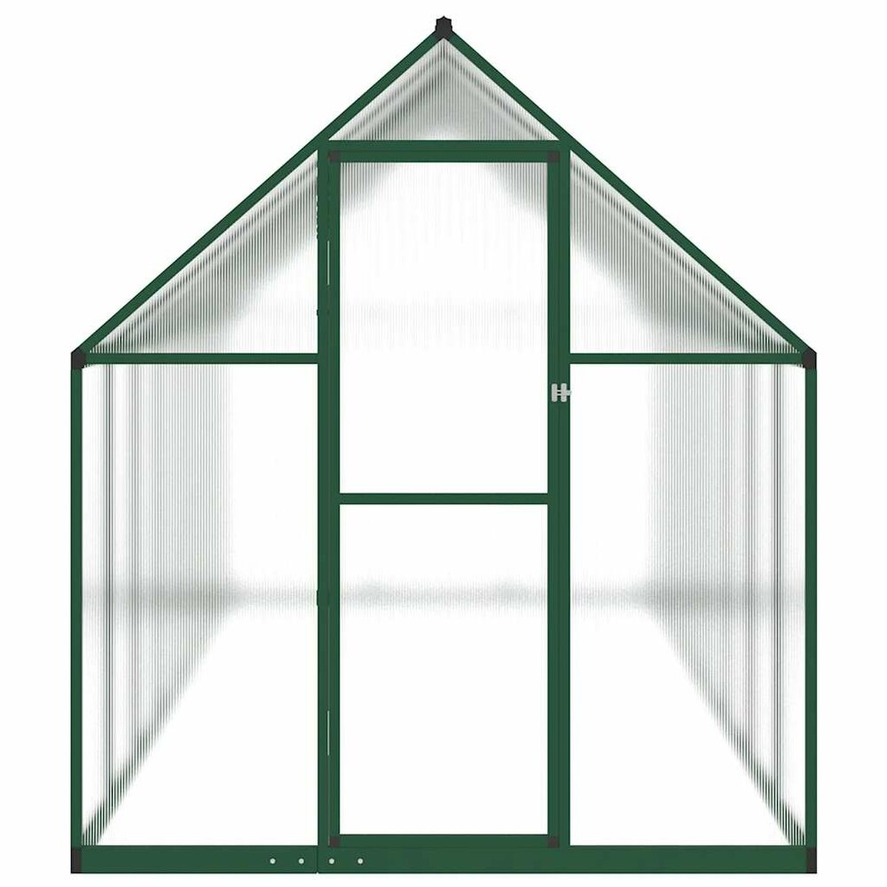 Tuinkas met basisframe 445x169x195 cm aluminium groen