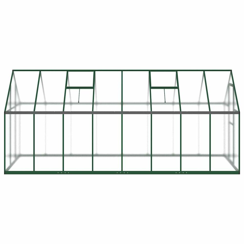 Tuinkas met basisframe 445x169x195 cm aluminium groen