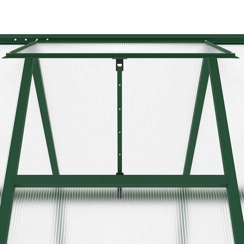 Tuinkas met basisframe 445x169x195 cm aluminium groen