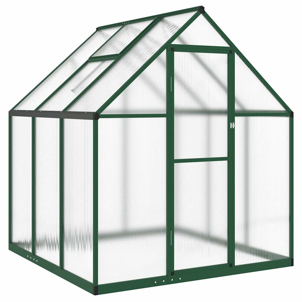 Tuinkas met basisframe 169x169x195 cm aluminium groen