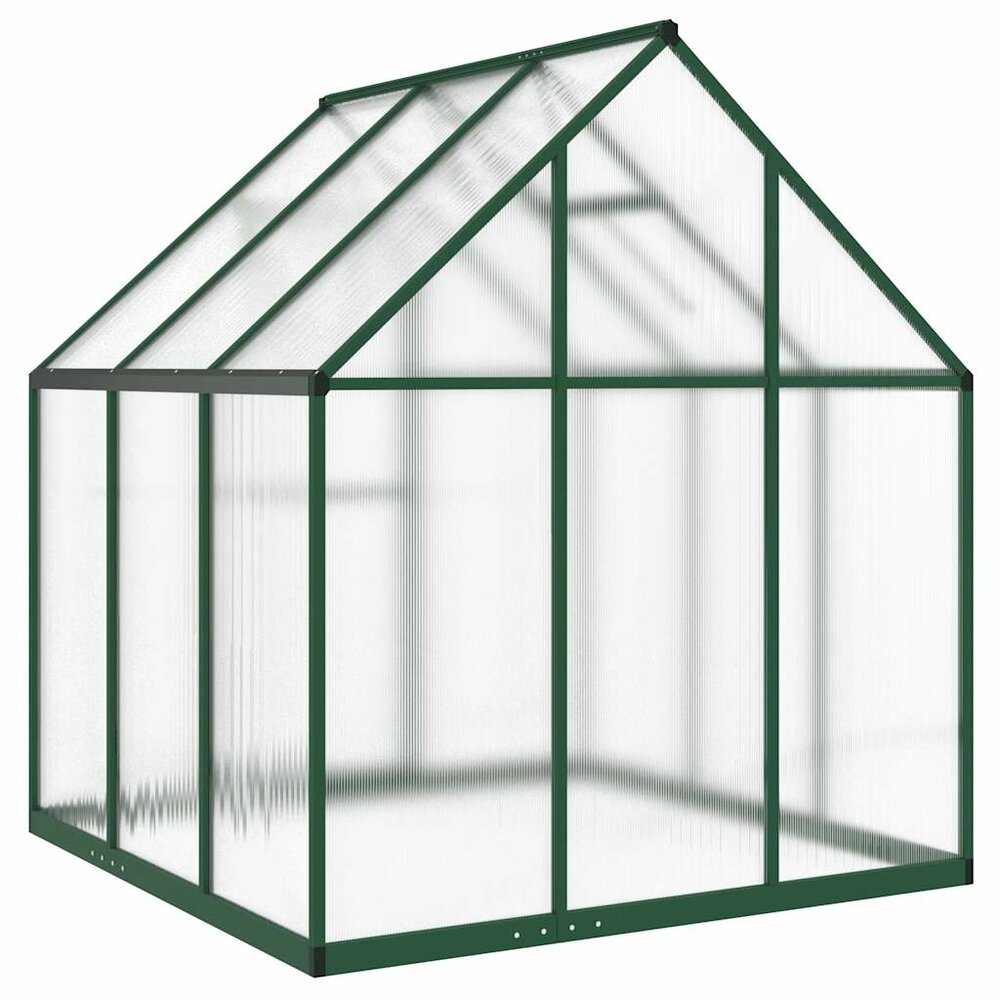Tuinkas met basisframe 169x169x195 cm aluminium groen
