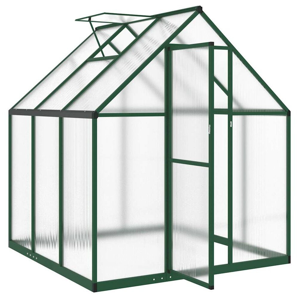 Tuinkas met basisframe 169x169x195 cm aluminium groen