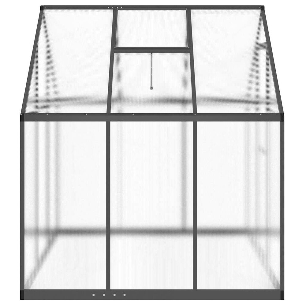 Tuinkas met basisframe 169x169x195 cm aluminium antracietkleur