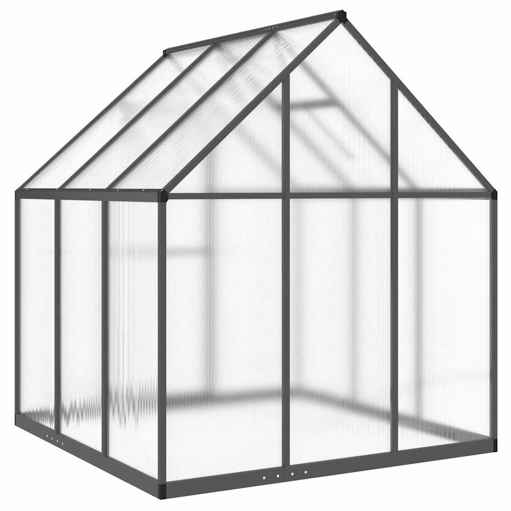 Tuinkas met basisframe 169x169x195 cm aluminium antracietkleur