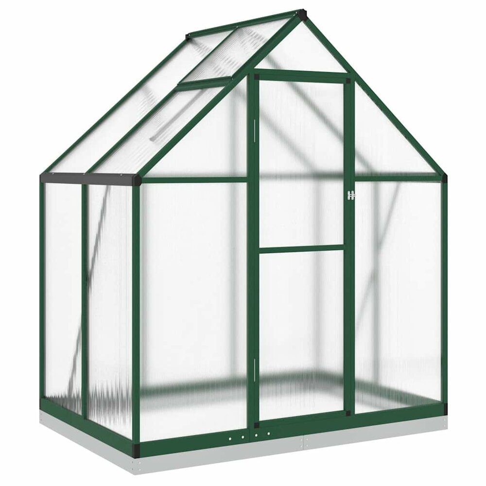 Tuinkas met basisframe 169x114x202 cm aluminium groen