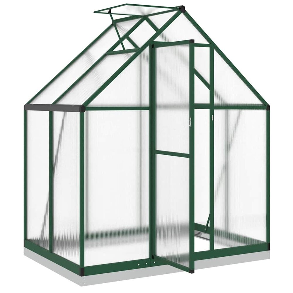Tuinkas met basisframe 169x114x202 cm aluminium groen