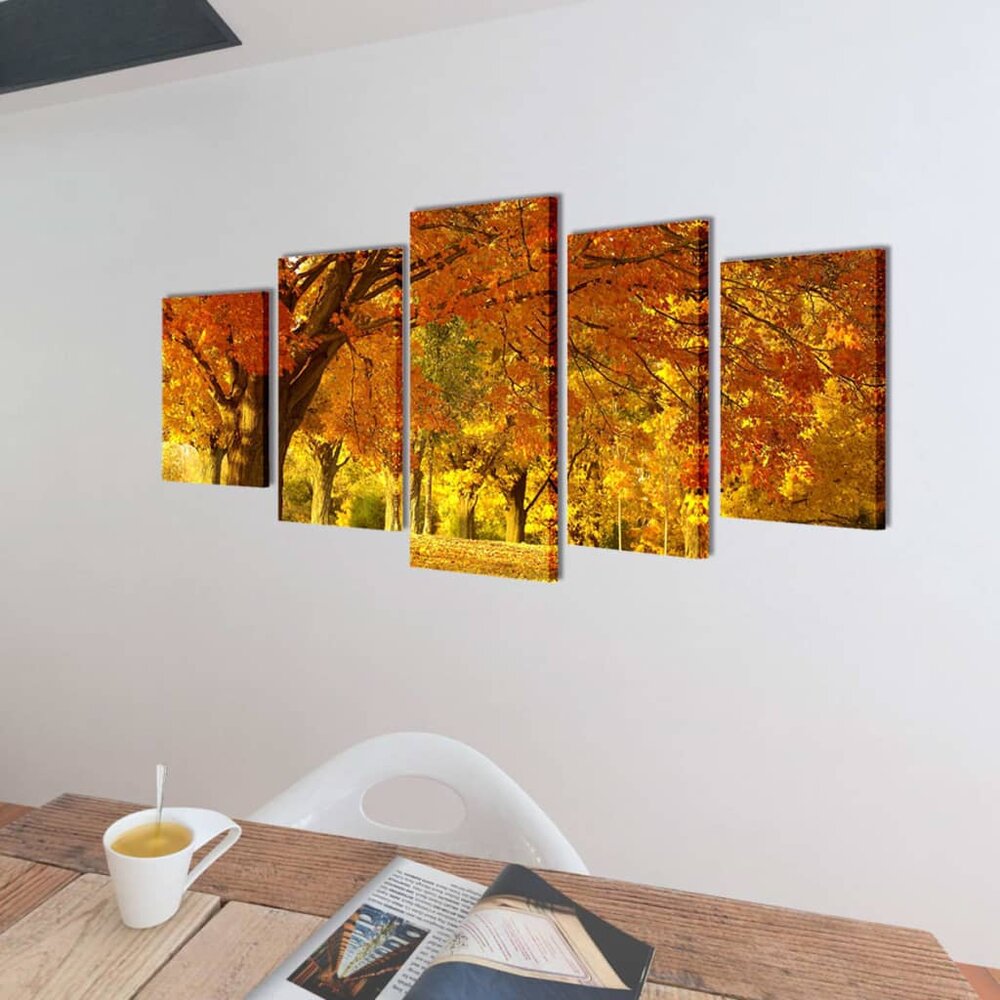 Wandprintset esdoorn 100x50 cm canvas