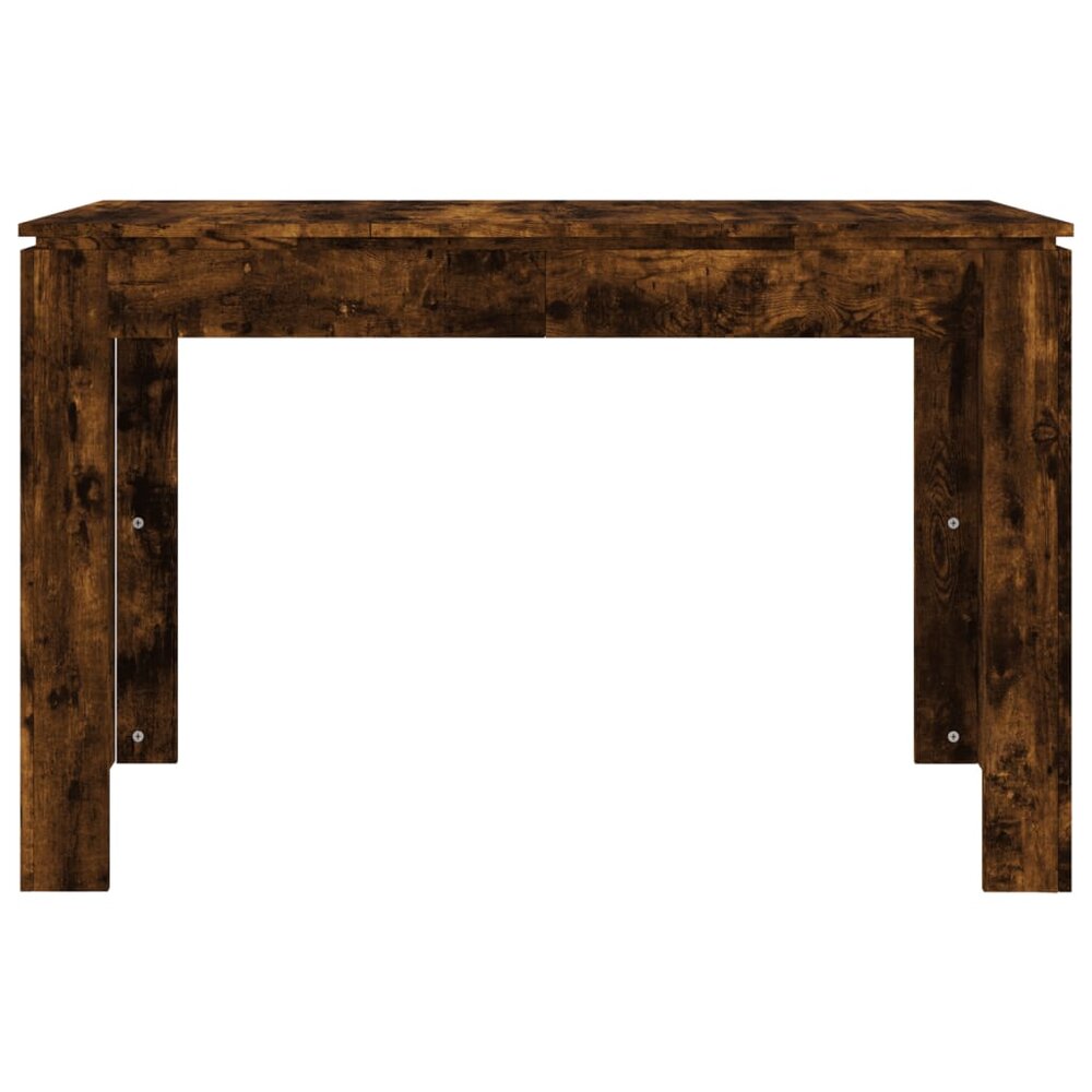Eettafel 120x60x76 cm bewerkt hout gerookt eikenkleurig