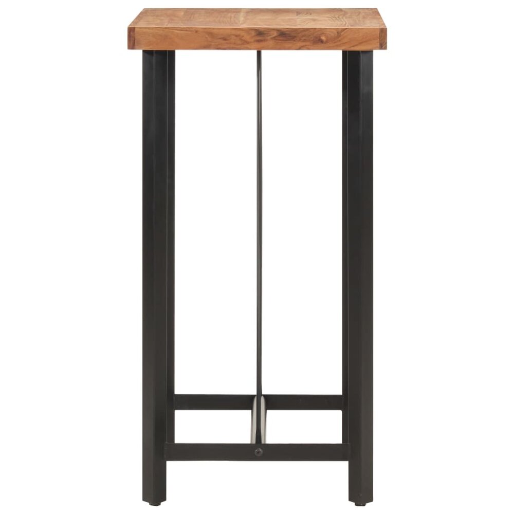 Bartafel 55x55x107 cm massief acaciahout en ijzer